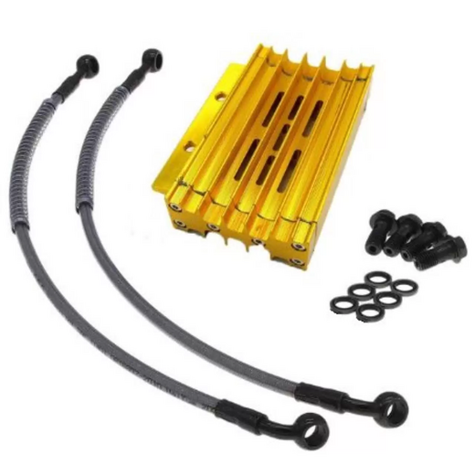 Радиатор масляного охлаждения на питбайк CNC золотой pitbikemarket.ru