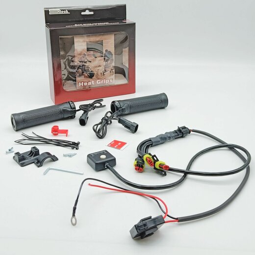 Универсальные ручки с подогревом и терморегулятором руль 22.4-23 мм pitbikemarket.ru